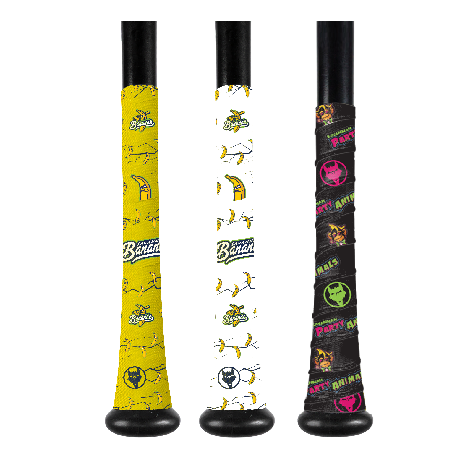 VukGripz Savannah Bananas Bat Grip Collection