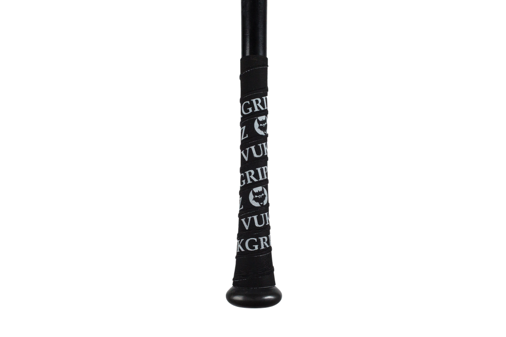 Vuk Gripz Black Bat Grip Tape with White