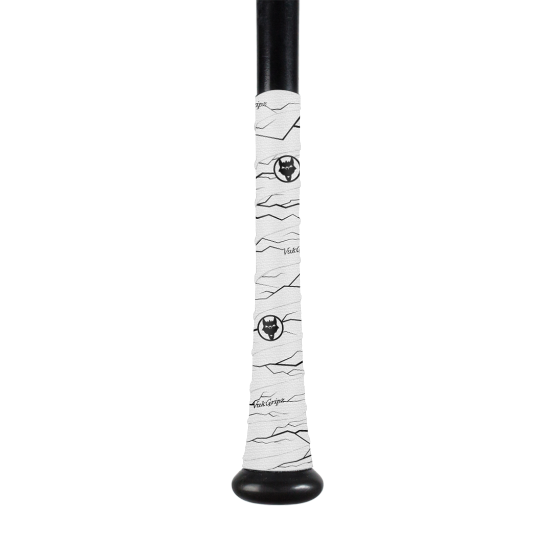 Vuk Gripz Pulse White Bat Grip Tape with Black