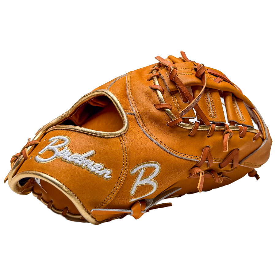 Birdman 13" Tan and Gold First Base Iconic Series Glove